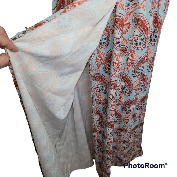 Oc Order Plus Nwt paisley faux wrap maxi dress large - Picture 3 of 7